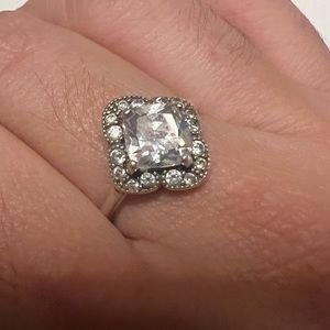 PANDORA RETIRED/DISCONTINUED “Crystallized Floral Fancy” Ring
